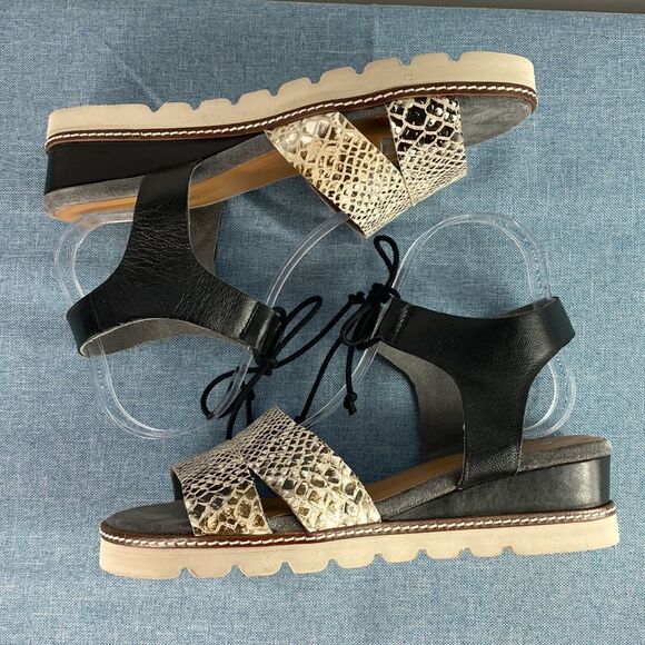 Diba True Left Blank animal print leather sandals size 8 - Picture 5 of 9